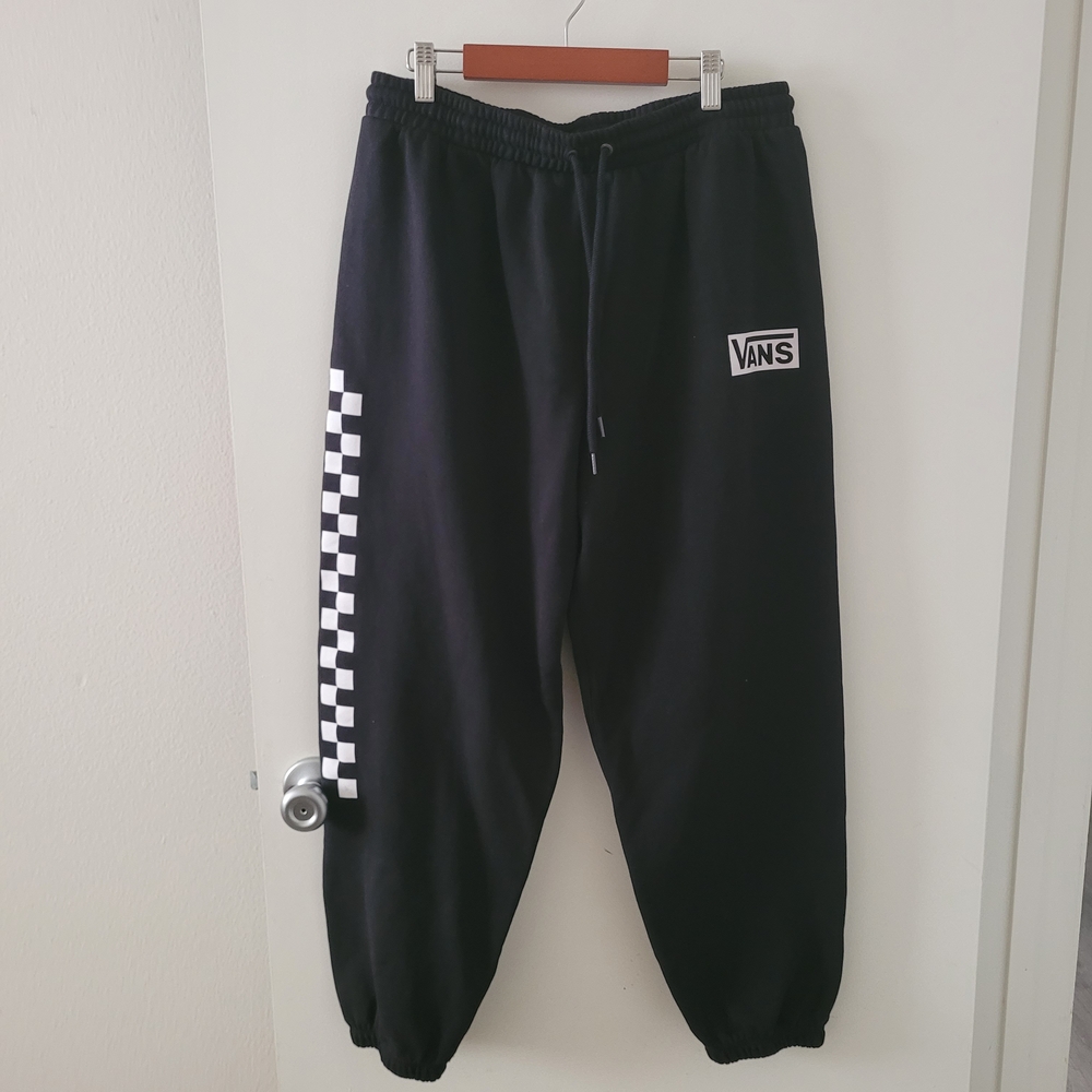 Vans Black Checker Stripe Jogger Pants